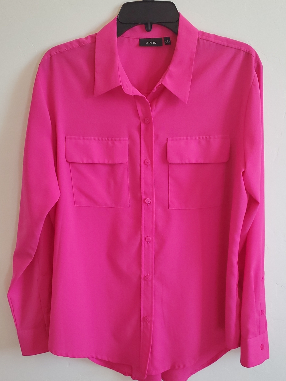Apt. 9 Hot Pink Button-Front Blouse